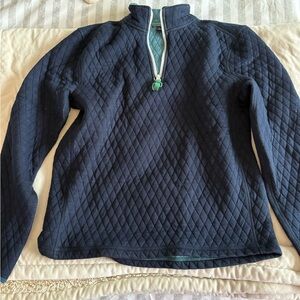 J. Crew Navy Quilted Shirt Jacket